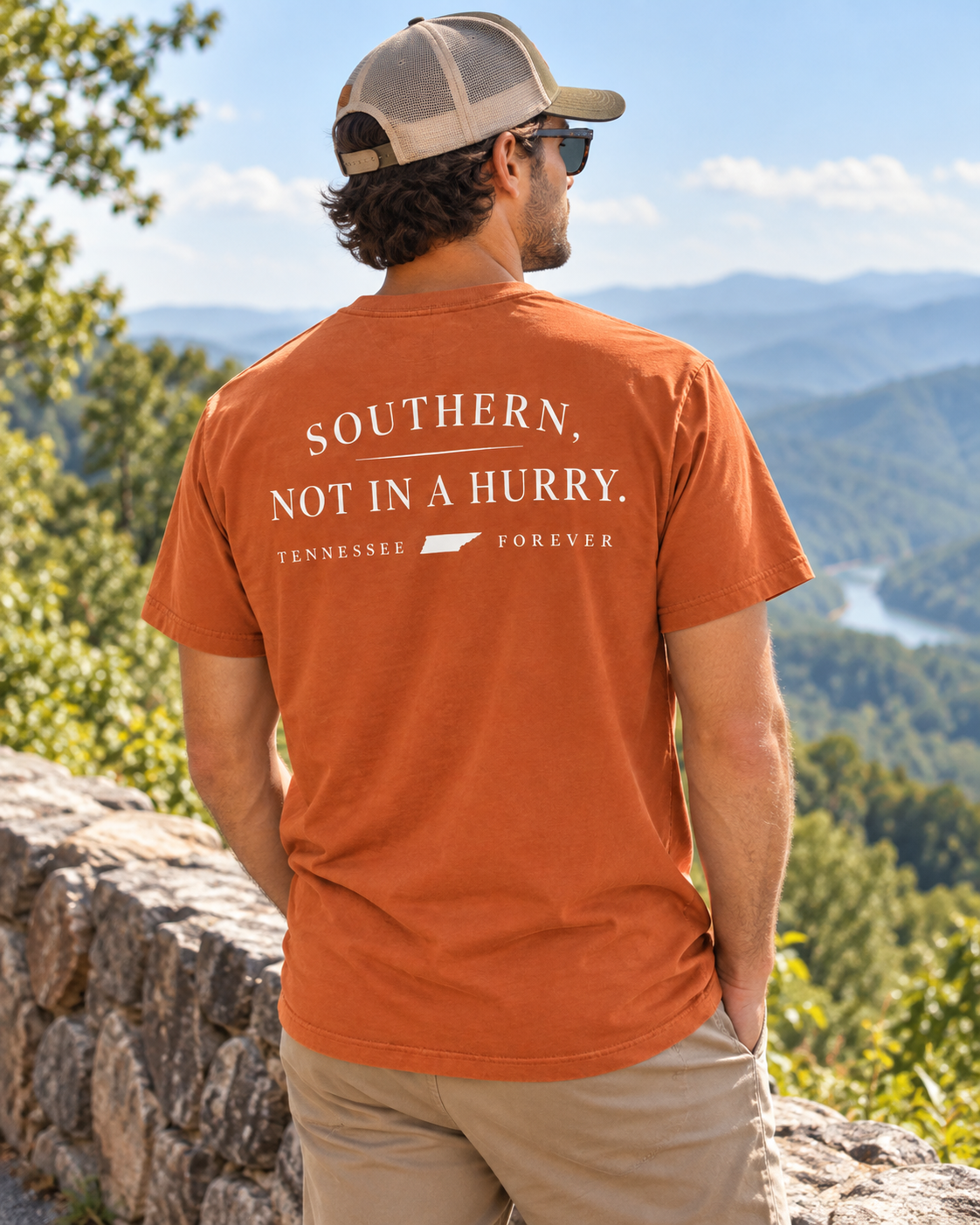 Tennessee Forever - Southern, Not In A Hurry Pocket T-Shirt