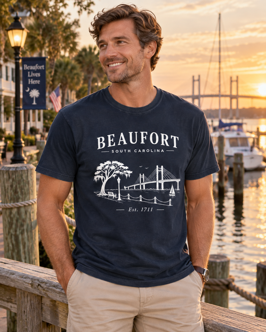 Carolina Forever — Beaufort Est. 1711 T-Shirt