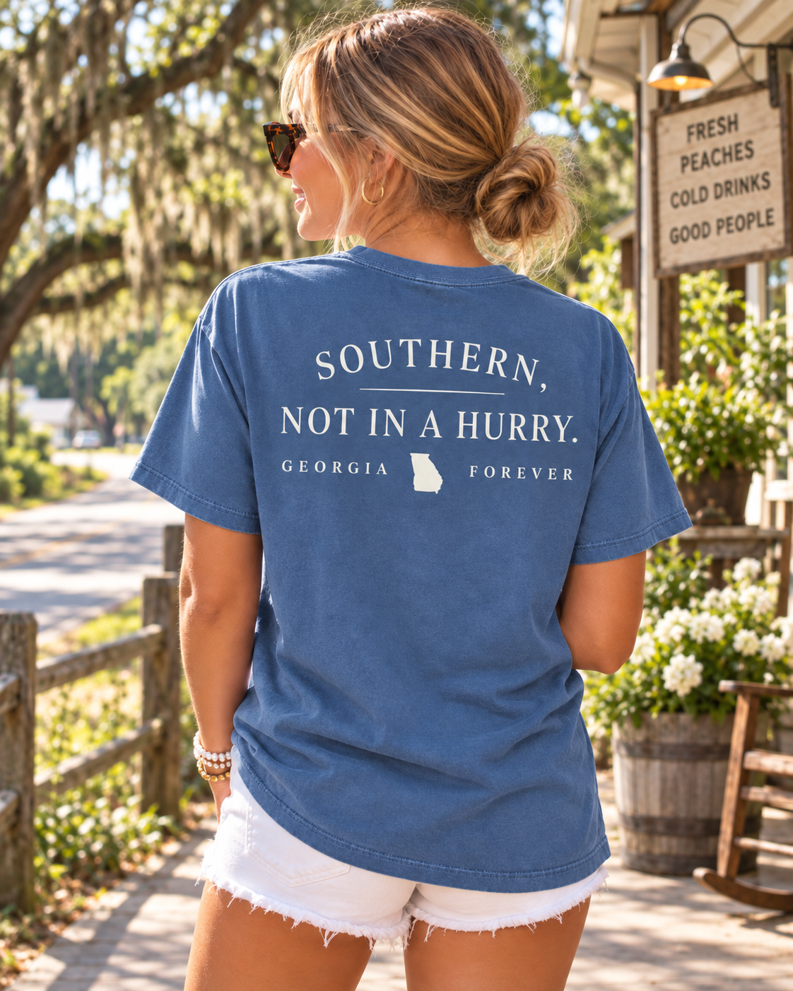 Georgia Forever - Southern, Not In A Hurry Pocket T-Shirt